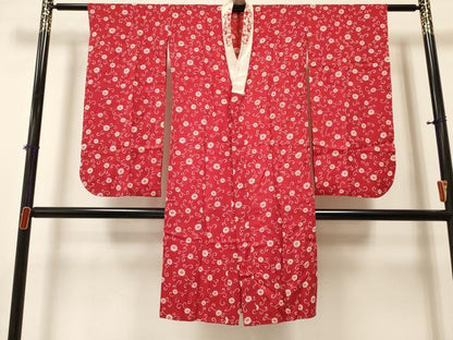 平和屋着物[]七五三　子供　女の子　長襦袢　無双仕立て　菊唐草文　半衿刺繍　逸品　DABA3623ma