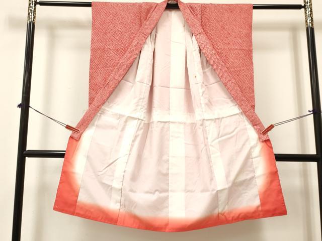 平和屋着物[]七五三　女の子　７歳　祝着　四つ身　刺繍　絞り　枝梅文　金銀彩　逸品　DABA3645ma