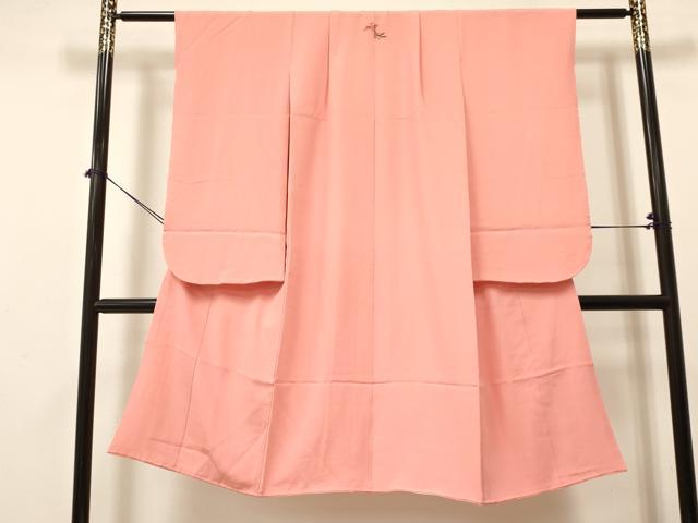 平和屋着物[]七五三 女の子 ７歳 祝着 四つ身 珊瑚色 逸品 DABA3666ma