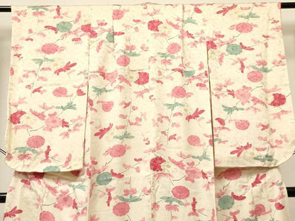 平和屋着物∵女の子　十三参り　子供　枝花文　金彩　逸品　DABA3675ma