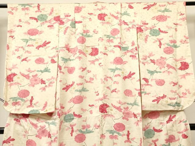 平和屋着物∵女の子　十三参り　子供　枝花文　金彩　逸品　DABA3675ma