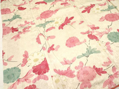 平和屋着物∵女の子　十三参り　子供　枝花文　金彩　逸品　DABA3675ma