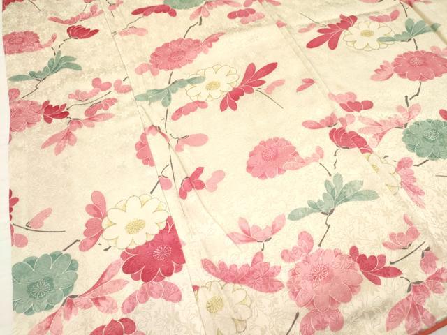 平和屋着物∵女の子　十三参り　子供　枝花文　金彩　逸品　DABA3675ma