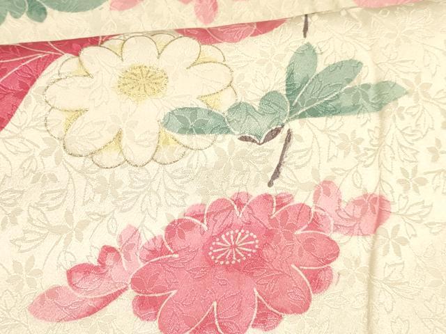 平和屋着物∵女の子　十三参り　子供　枝花文　金彩　逸品　DABA3675ma