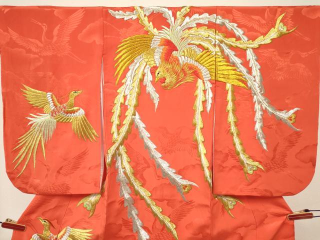 平和屋着物[]七五三　女の子　３歳　祝着　三つ身　総刺繍　鳳凰　金糸　逸品　DABA3689ma