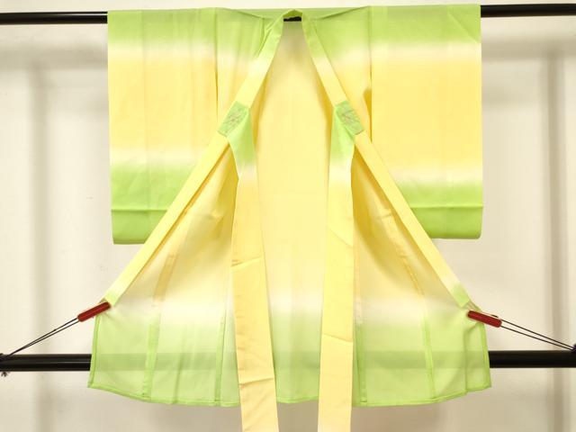 平和屋着物＊夏物 お宮参り 女の子 祝着 産着 初着 のしめ 絽 霞文 暈し染め 松坂屋扱い 逸品 DABA3700ma