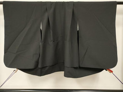 平和屋着物[]七五三　男の子　祝着・羽織セット　鷹　鷲　笹松文　金彩　洗える着物　DABA3705ma
