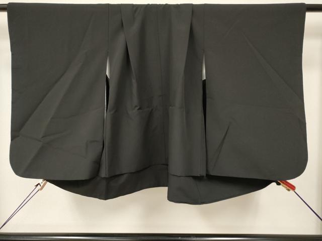 平和屋着物[]七五三　男の子　祝着・羽織セット　鷹　鷲　笹松文　金彩　洗える着物　DABA3705ma