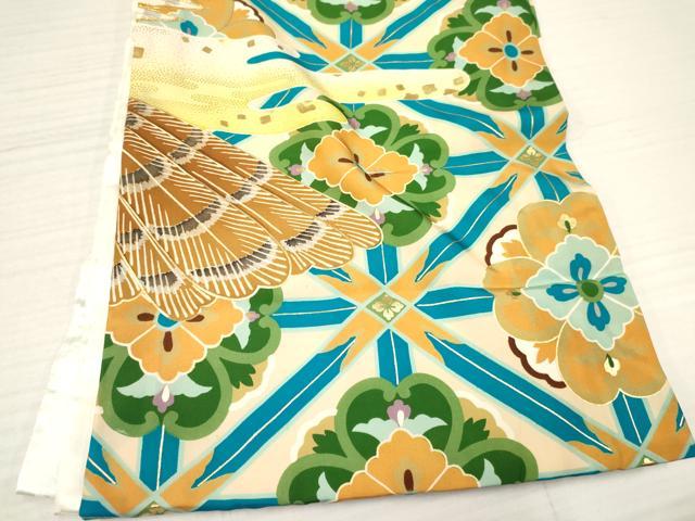 平和屋着物[]お宮参り　男の子　祝着　産着　初着　のしめ　駒刺繍　鷹　鷲　天井花文　暈し染め　金彩　逸品　DABA3739ma