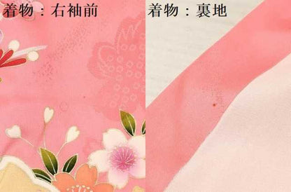 平和屋着物[]お宮参り　女の子　祝着　産着　初着　のしめ　檜扇雪輪花蝶文　暈し染め　金彩　逸品　DABA3766ma