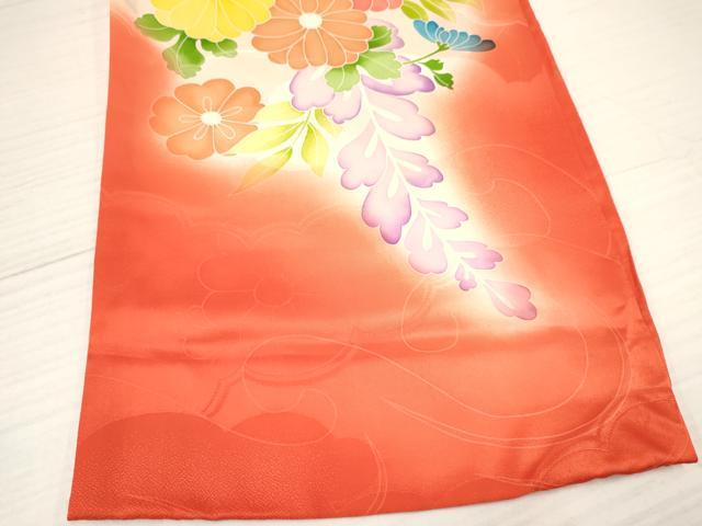 平和屋着物[]お宮参り　女の子　祝着　産着　初着　のしめ　鼓花文　暈し染め　逸品　DABA3793ma