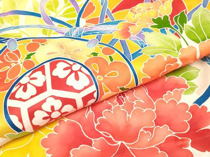 平和屋着物[]お宮参り　女の子　祝着　産着　初着　のしめ　鼓花文　暈し染め　逸品　DABA3793ma