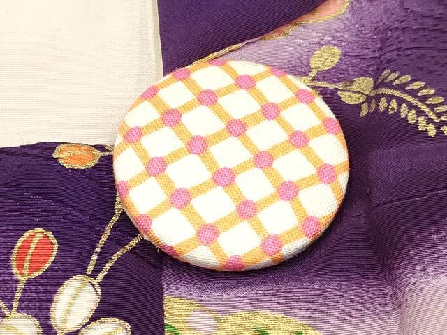 平和屋着物[]七五三　子供　女の子　被布　雲取り鞠花文　暈し染め　金彩　DABA3802ma