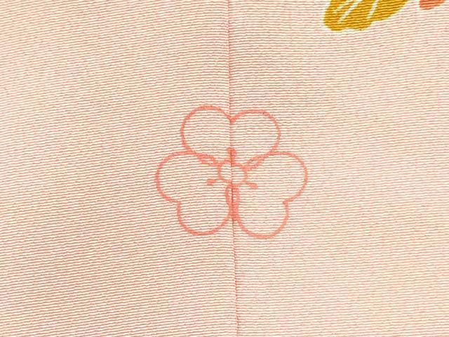 平和屋着物[]七五三　女の子　７歳　祝着　四つ身　長襦袢(無双仕立て)セット　友禅　花車　暈し染め　逸品　DABA3815ma