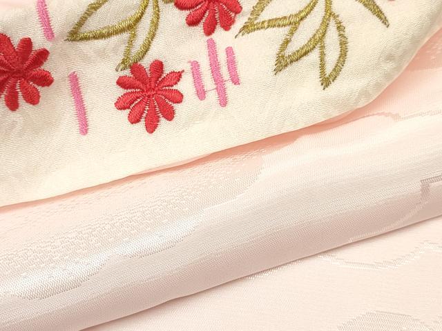 平和屋着物[]七五三　女の子　７歳　祝着　四つ身　襦袢(袷・半衿刺繍)セット　絞り　扇面花文　金彩　逸品　DABA3816ma