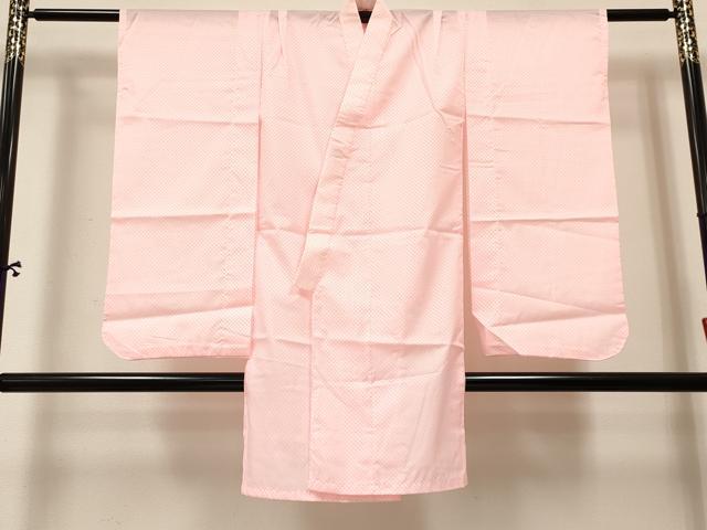 平和屋着物[]七五三　女の子　７歳　祝着　四つ身　長襦袢(単衣)セット　花蝶文　暈し染め　金彩　逸品　DABA3820ma