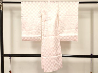平和屋着物[]七五三　女の子　３歳　祝着　三つ身　長襦袢(袷)セット　刺繍　牡丹花文　金彩　逸品　DABA3823ma