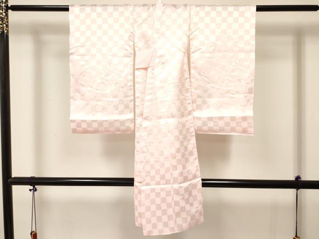 平和屋着物[]七五三　女の子　３歳　祝着　三つ身　長襦袢(袷)セット　刺繍　牡丹花文　金彩　逸品　DABA3823ma