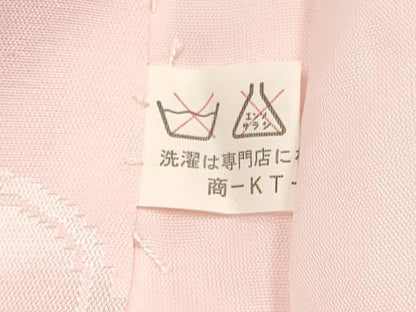 平和屋着物[]七五三　女の子　３歳　祝着　三つ身　長襦袢(袷・半衿刺繍)セット　絞り　檜扇花車文　金彩　逸品　DABA3824ma