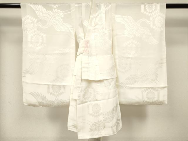 平和屋着物[]七五三　男の子　祝着・長襦袢(袷)セット　鷹　鷲　松取り宝尽くし文　暈し染め　金彩　逸品　DABA3826ma