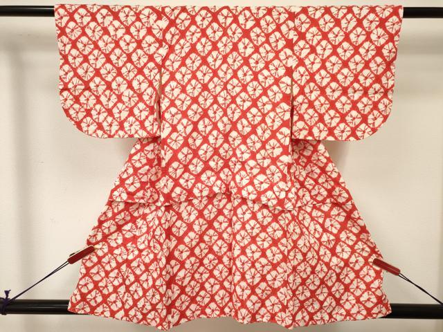 平和屋着物[]七五三　女の子　３歳　祝着　三つ身　被布セット　総絞り　逸品　DABA3828ma
