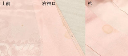 平和屋着物[]子供　女の子　長襦袢　袷　菊桐地紋　虹色　半衿刺繍　洗える着物　DABA3835ma
