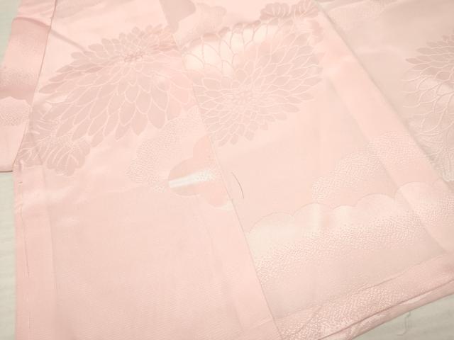平和屋着物[]子供　女の子　長襦袢　袷　菊桐地紋　虹色　半衿刺繍　洗える着物　DABA3835ma