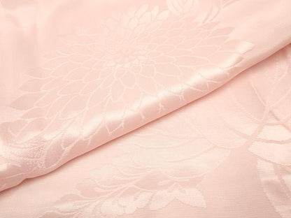 平和屋着物[]子供　女の子　長襦袢　袷　菊桐地紋　虹色　半衿刺繍　洗える着物　DABA3835ma