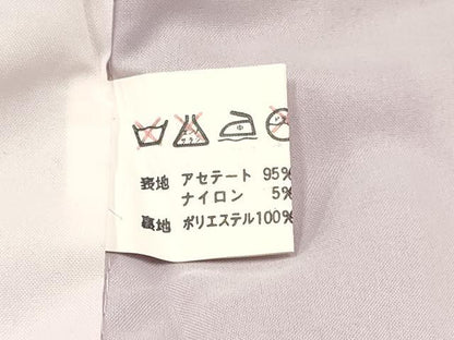 平和屋着物[]七五三　女の子　７歳　祝着　四つ身　長襦袢(単衣)セット　駒刺繍　立波鼓御所車花文　暈し染め　金彩　DABA3838ma