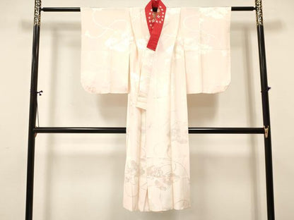 平和屋着物∵女の子 十三参り 子供 祝着・長襦袢(無双仕立て・半衿刺繍)セット 流水鴛鴦花文 逸品 DABA3840ma