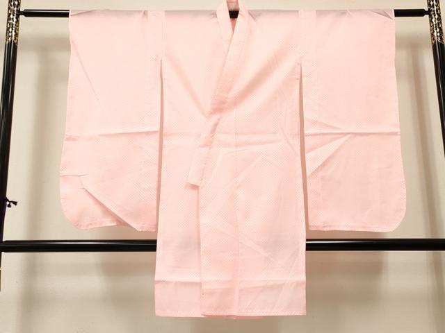 平和屋着物[]七五三　女の子　７歳　祝着　四つ身　長襦袢(単衣)セット　御所車花文　暈し染め　金彩　未使用　DABA3843ma