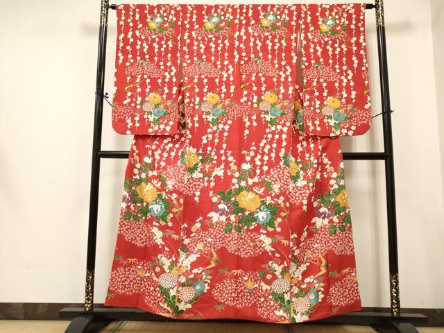 平和屋着物∵女の子 十三参り 子供 祝着 飛鳥牡丹花文 金彩 逸品 DABA3864ma