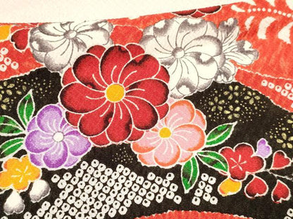平和屋着物[]七五三　女の子　７歳　祝着　四つ身　駒刺繍　絞り　辻が花　金彩　DABA3868ma