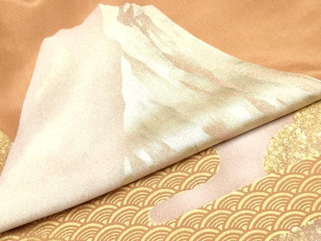 平和屋着物[]七五三　男の子　子供　祝着　エ霞風景文　暈し染め　金銀彩　逸品　DABA3899ma
