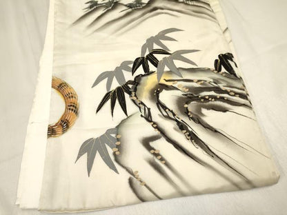平和屋着物[]お宮参り　男の子　祝着　産着　初着　のしめ　駒刺繍　虎　寅　龍　笹竹文　暈し染め　金彩　逸品　DABA3904ma