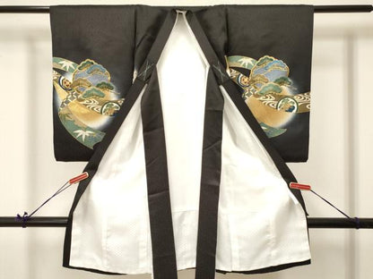 平和屋着物[]お宮参り　男の子　祝着　産着　初着　のしめ　刺繍　鷹　鷲　龍　兜　熨斗吉祥文　暈し染め　金彩　逸品　DABA3910ma