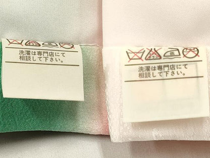平和屋着物[]七五三　女の子　３歳　祝着　三つ身　長襦袢(袷)セット　鞠花文　暈し染め　金銀彩　逸品　DABA3931ma