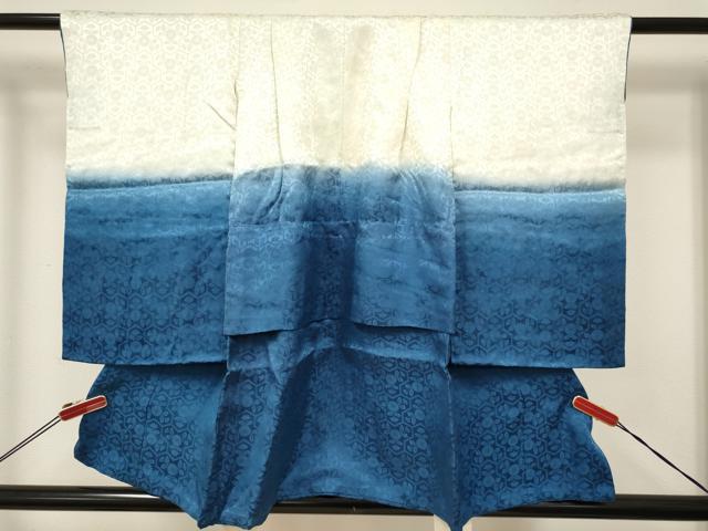 平和屋着物[]七五三　男の子　祝着・羽織セット　駒刺繍　総刺繍　飛鶴　暈し染め　逸品　DABA3933ma