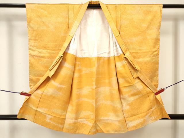 平和屋着物[]七五三　女の子　３歳　祝着　三つ身　霞文　暈し染め　逸品　DABA3936ma