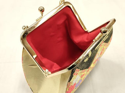 平和屋着物[]七五三　女の子　７歳　小物セット(帯締め・バッグ・草履)　花蝶文　金糸　箱付き　逸品　DABA3947ma