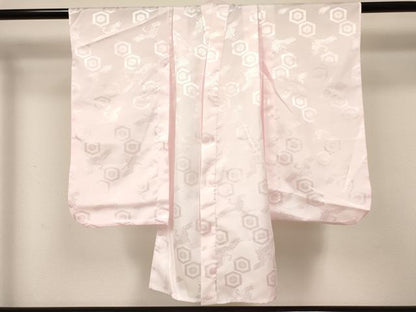 平和屋着物[]七五三　女の子　３歳　祝着　三つ身　長襦袢(単衣)・被布セット　鞠花文　暈し染め　金彩　DABA3949ma