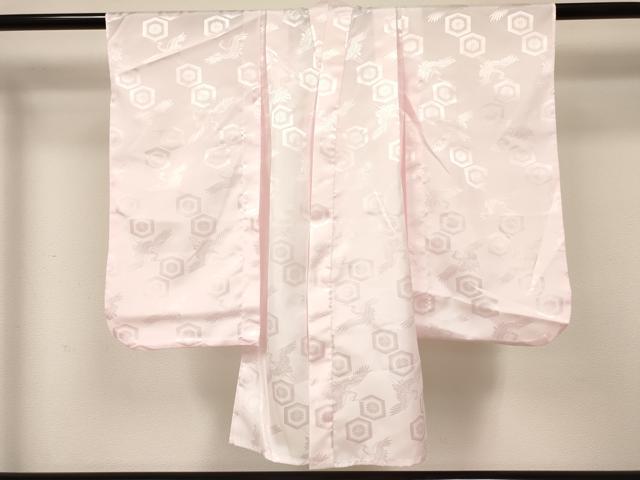 平和屋着物[]七五三　女の子　３歳　祝着　三つ身　長襦袢(単衣)・被布セット　鞠花文　暈し染め　金彩　DABA3949ma