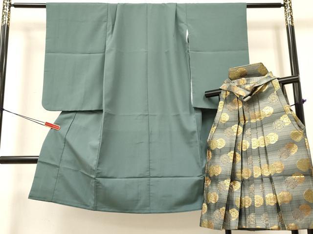 平和屋着物[]七五三　男の子　祝着・行灯袴セット　豆がら茶色　DABA3958ma