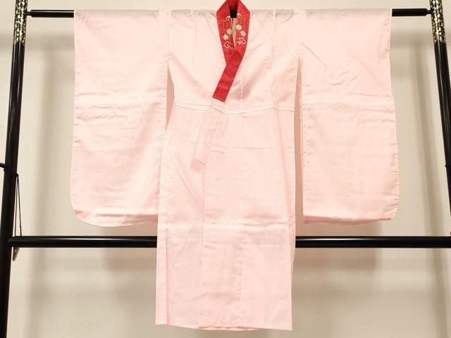 平和屋着物[]七五三　女の子　７歳　祝着　四つ身　襦袢(単衣・半衿刺繍)セット　草花文　暈し染め　金彩　DABA3973ma