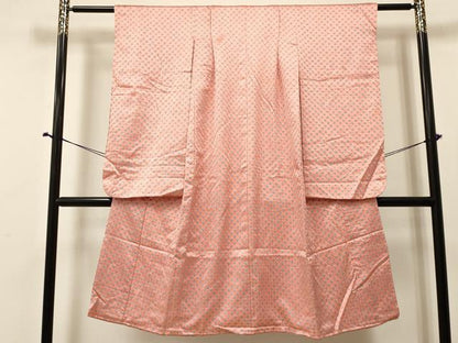 平和屋着物[]七五三　女の子　７歳　祝着　四つ身　総絞り　菱文　逸品　DABA3980ma