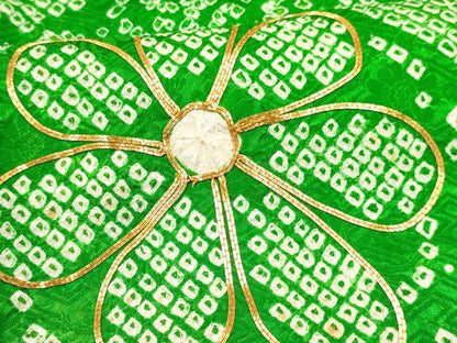 平和屋着物∵女の子 十三参り 子供 祝着 駒刺繍 絞り 草花文 逸品 DABA3981ma