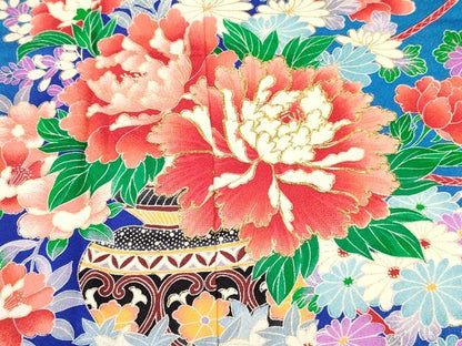平和屋着物[]七五三　女の子　７歳　祝着　四つ身　駒刺繍　陶器花文　暈し染め　金彩　逸品　DABA3988ma