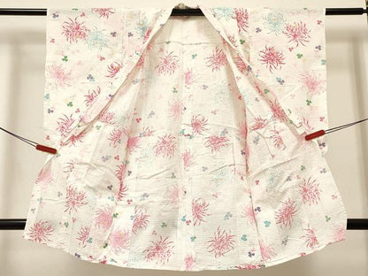 平和屋着物∴夏物 浴衣 女の子 ３歳 乱菊 綿 逸品 DABA3995ma