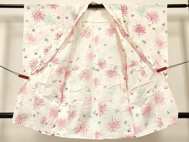 平和屋着物∴夏物 浴衣 女の子 ３歳 乱菊 綿 逸品 DABA3995ma