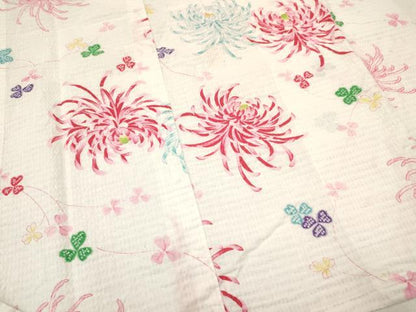 平和屋着物∴夏物 浴衣 女の子 ３歳 乱菊 綿 逸品 DABA3995ma